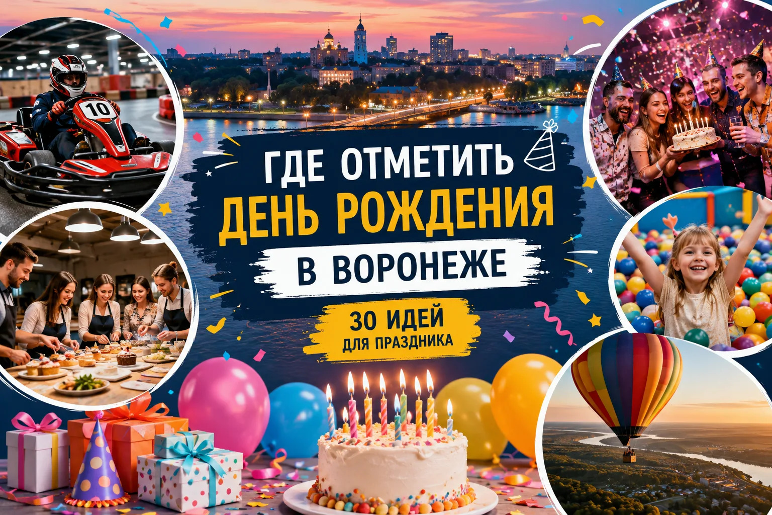 Где отметить день рождения в Воронеже: 30 идей для взрослых, детей и компании друзей