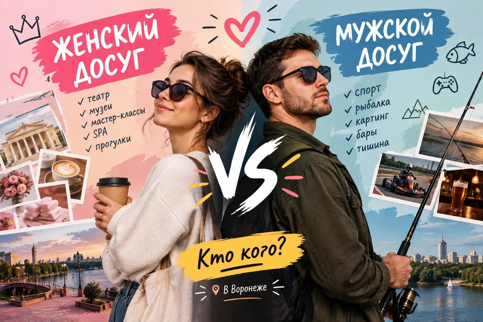 Женский досуг VS Мужской досуг: кто кого в Воронеже?